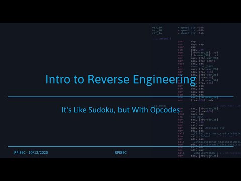F2020 - Intro to Reverse Engineering