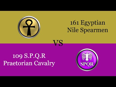 Rome Total War | [Egypt] Nile Spearmen vs [S.P.Q.R] Praetorian Cavalry