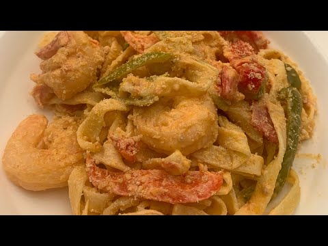 How to make Creamy shrimp Pasta 