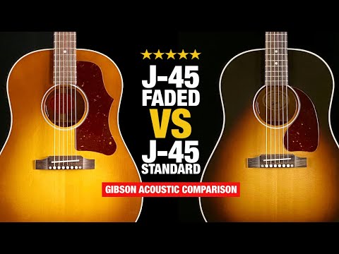 Gibson J-45 Faded vs J-45 Standard - Acoustic Guitar Comparison