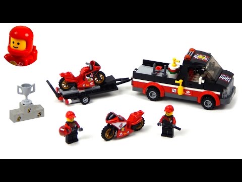 Vidéo LEGO City 60084 : Le transporteur de motos de course