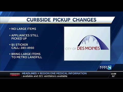 Des Moines suspends large-item trash pickup