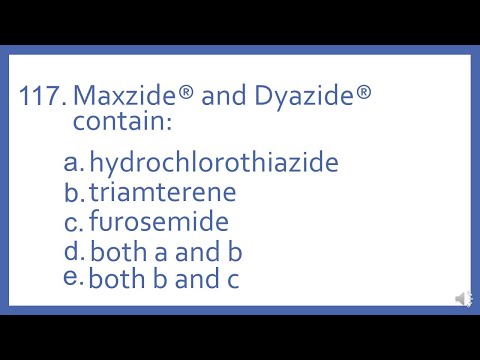 Top 200 Drugs Practice Test Question - Maxzide and Dyazide contain (PTCB NAPLEX NCLEX Test Prep)