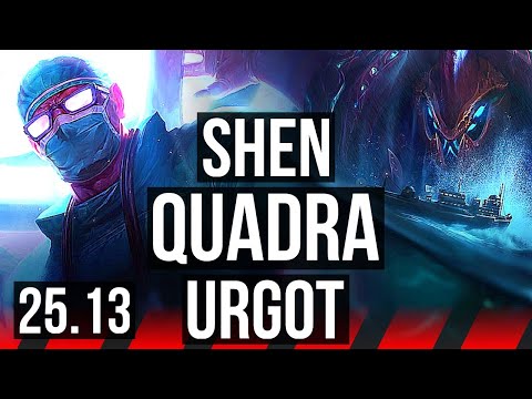 SHEN vs URGOT (TOP) | Quadra, 13/3/19, 600+ games, Dominating | KR Master | 25.13