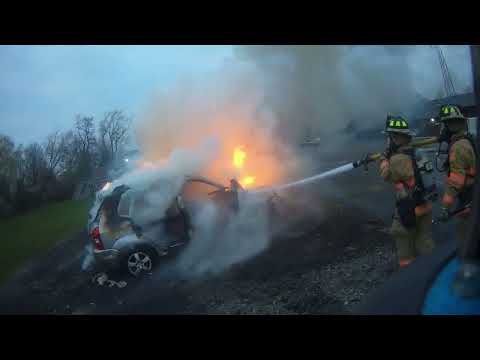 Car Fires Live Burn Drill