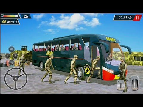 Offroad Army Bus  Simulator 2019 | Offroad bus driving sim | transport by bus | Android gameplay