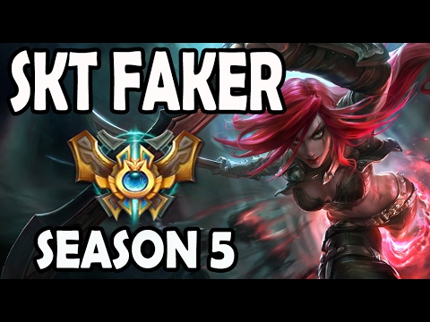 SKT T1 Faker Katarina vs Lulu MID Ranked Challenger Korea