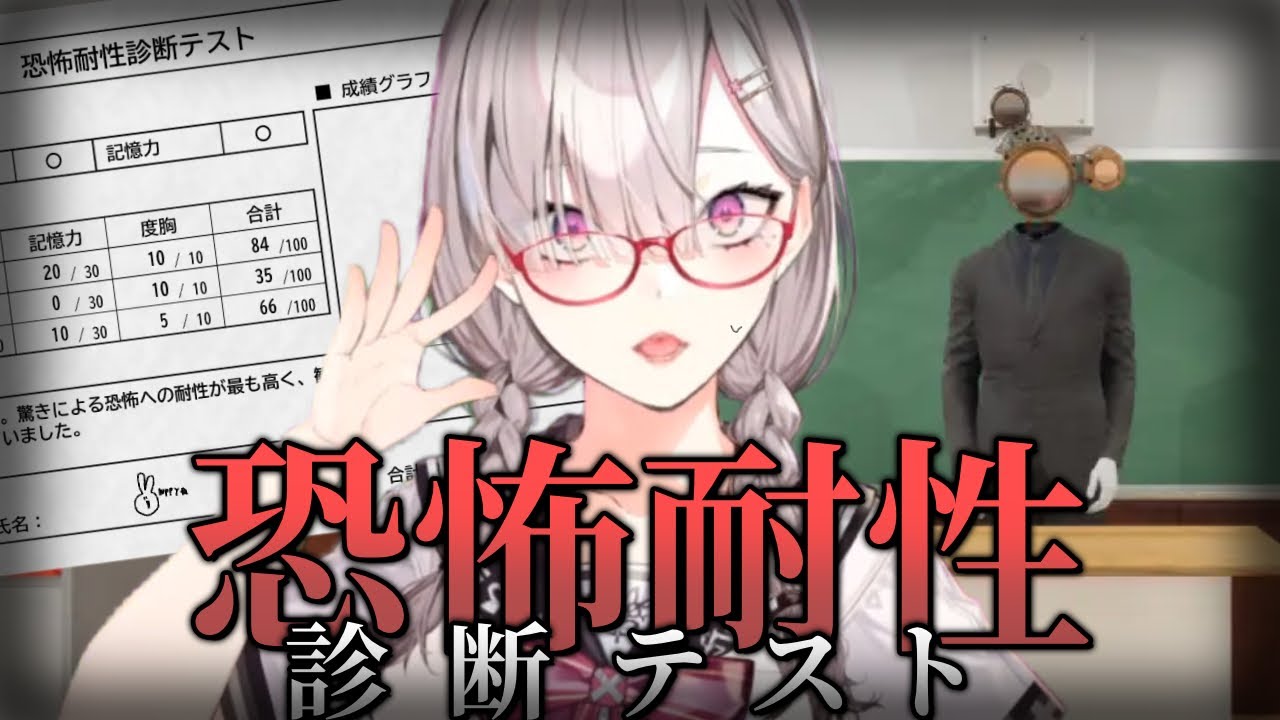 【恐怖耐性診断テスト】優等生なので高得点を取りたいです【健屋花那/にじさんじ】
