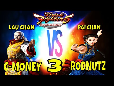 VF5US- C-MONEY VS RODNUTZ 3! (Virtua Fighter 5: Ultimate Showdown)- Lau Chan VS Pai Chan Matches.