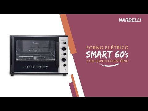 Video thumbnail of Forno Elétrico Bancada Nardelli Smart60s C/ Espeto Giratório
