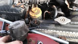 2000 Chevy Tracker 2.0 serpentine belt squeal fix tensioner replacement