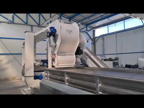 Herbs processing line - separating leaf from stem and rib with size reduction