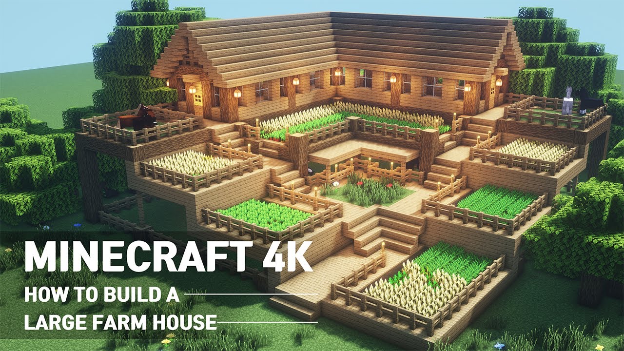 Minecraft House Tutorial :: How to build the ultimate farm house #90 - YouTube