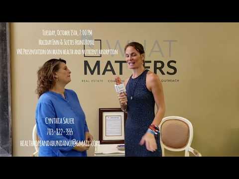 Tuesday October 15th, 7pm, Biochemist Bill Downs will Discuss BRAIN HEALTH @ Holiday Inn Front Royal