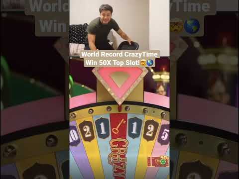 World Record CrazyTime Win 50X Top Slot! #crazytime #casino #slots #maxwin #hugewin #bigwin