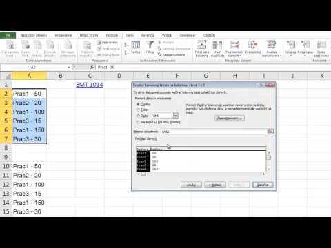 Excel - Tekst jako kolumny do podziału danych z komórki i unikać dodatkowych Spacji - sztuczki #38