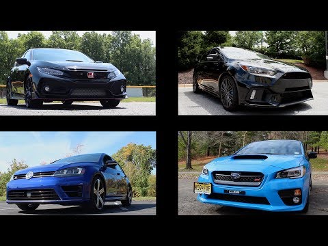Comparing the Civic Type R with the Focus RS, WRX STI and Golf R!