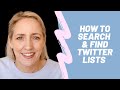 3 Ways to Search For Twitter Lists & your Industry Influencers #twitterlists #twitter #socialmedia 3 Ways to Search For Twitter Lists & your Industry Influencers #twitterlists #twitter #socialmedia