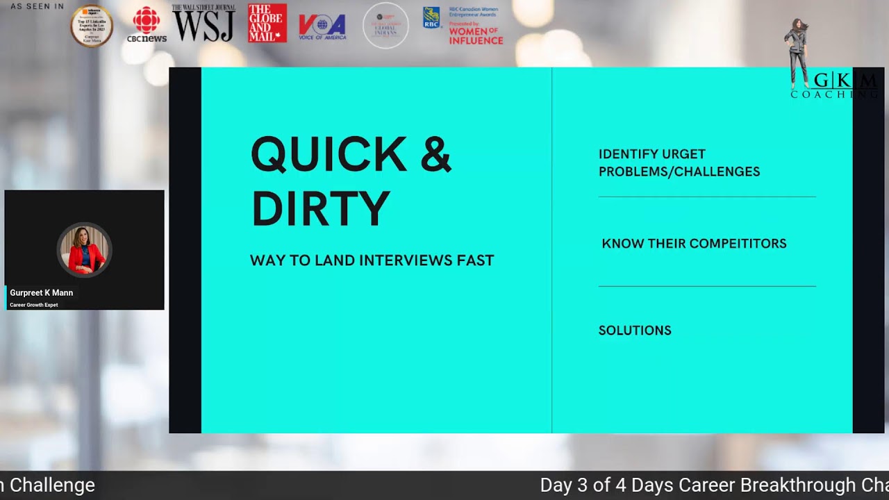 Day 3 of 4 Days Career Breakthrough Challenge