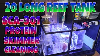 How to setup a 20 gallon long reef tank, SCA-301 Protein Skimmer cleaning