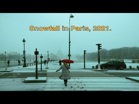 Snowfall in PARIS, 2021.