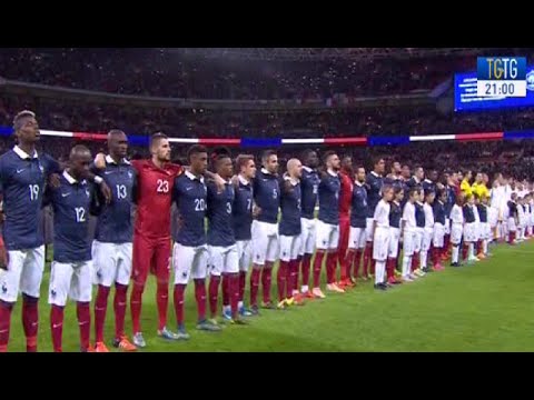 Inghilterra-Francia e la Marsigliese in coro