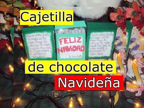 Regalo Navideño| DIY | Cajetilla de chocolate navideña| ✝Ivette leztell✝