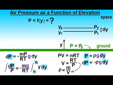Physics - Ch 33A Test Your Knowledge: Fluid Statics (13 of 36) Air Pressure as Function of Elevation