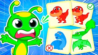 Let's find the DINOSAUR Pairs! | Cartoons for Kids | Groovy the Martian