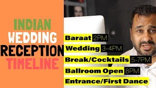 Indian Wedding Reception Timeline