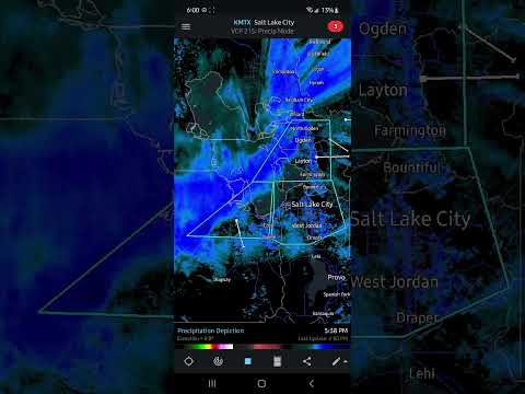 Snow Squall Warning for Salt Lake City Utah 12/27/21