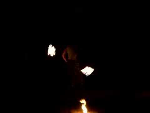 dragon dave spins fire