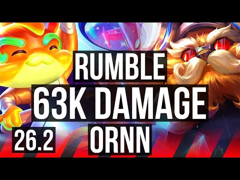 RUMBLE vs ORNN (TOP) | Good KDA: 21/1/13, 63K damage | EUW Challenger | 26.2