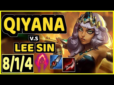 CINKROF (QIYANA) vs LEE SIN - 8/1/4 KDA JUNGLE GAMEPLAY - EUW Ranked GRANDMASTER