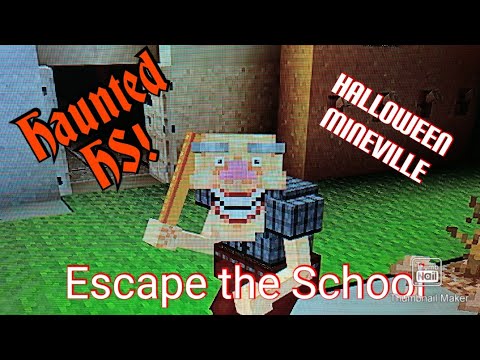 Battle1380 - Minecraft - Entering in a Haunted High School! - Halloween Mini-Games (1)