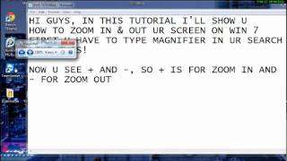How to ZOOM in & out screen [WINDOWS 7]