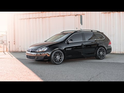 TDI VW JSW Jetta Sportwagen Lowered on H&R Coil Overs and 19” Rotiform RSE Wheels