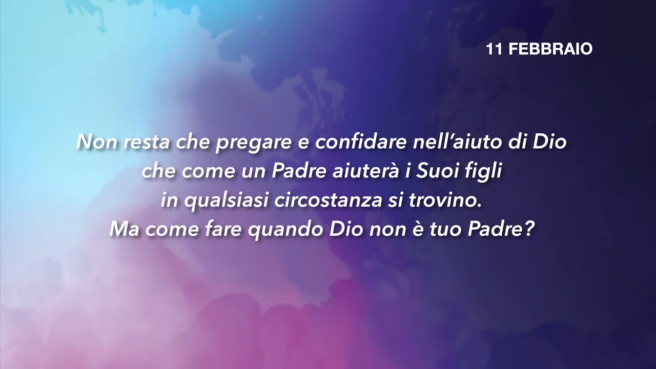 Meditazione Calendario "Parole di Vita" del 11 Febbraio 2019