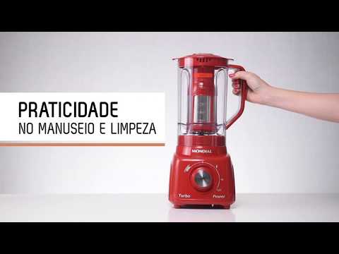 Video thumbnail of Liquidificador Mondial Turbo Power L99 FR com Filtro 3 Velocidades 550W