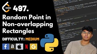 YouTube video 'Random Point in Non-overlapping Rectangles | Leet code 497 | Theory explained + Python code'