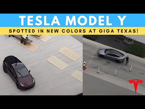 Tesla Model Y Spotted In New Colors At Giga Texas & More Updates!