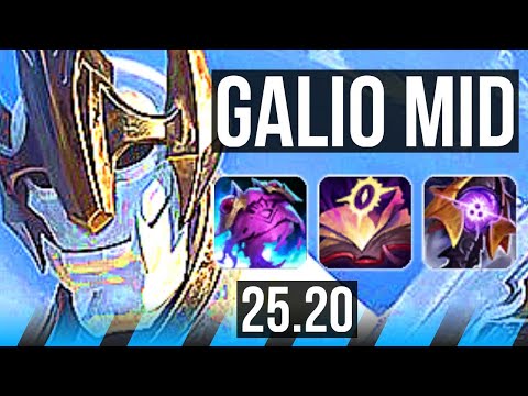 GALIO vs AKALI (MID) | 9/1/7, Legendary | KR Master | 25.20