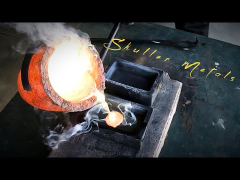 Melting Brass Shavings Into Bars - SCOOP THAT SLAG!!  Trash To Treasure