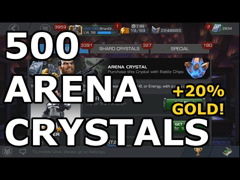 500 ARENA CRYSTALS OPENING! +20% EXTRA GOLD!