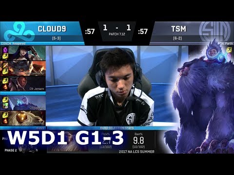 Cloud 9 vs TSM | Game 3 S7 NA LCS Summer 2017 Week 5 Day 1 | C9 vs TSM G3 W5D1