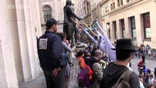 Five Arrests at OWS Peoples Gong April 13 2012 Occupy Wall Street spring training