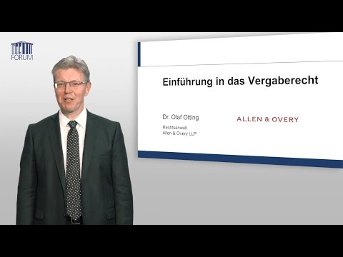 e-Learning: Einführung in das Vergaberecht