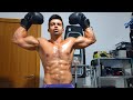 young bodybuilder showing his pumped muscle | flexing | muscle worship