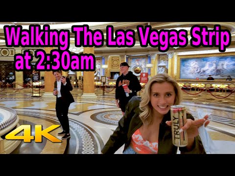WALKING THE LAS VEGAS STRIP at 2:30am in 4K