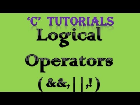 C Programming Tutorial 11 Logical Operator